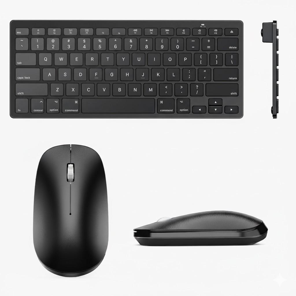 Wireless Keyboard and Mouse for Mac Bluetooth USB C Compatible with Apple MacBook Air Pro iMac Ipad and Windows Laptops Android Tablets (2.4G wireless)
