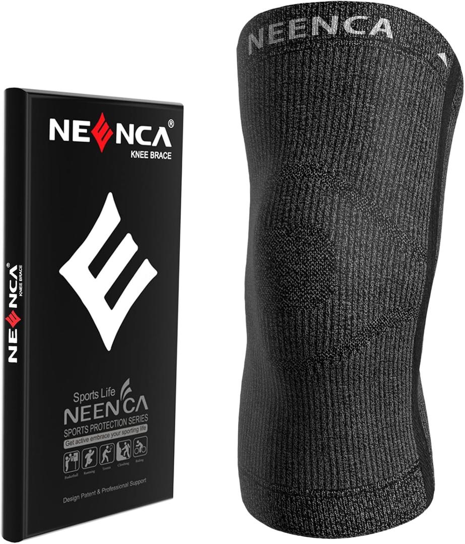 NEENCA Knee Compression Sleeve  Knee Brace for Women Men, Knee Pain Joint Pain Relief, Swelling, Inflammation, Circulation (Medium, Black)