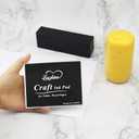 Lsushine Craft Ink Pad Stamps, DIY for Paper, Scrapbooking, Wood Fabric,Finger Ink Pads for Kids(Black-2)