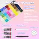 40000+Pcs Resin Jelly Rhinestones for Bedazzling, 3mm Multicolor Flat Back Gems Bedazzler Kit with 3Pcs 10ml B7000 Jewelry Glue, Colorful Bulk Jewels for Book Shoes Crafts Tumblers Nail Art DIY