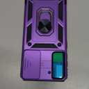 SunStory Phone Case for Samsung Galaxy S21 Plus 5G Case with HD Screen Protector & Slide Camera Cover & Rotated Ring Kickstand, [Military-Grade] [2 in 1] Phone Case for Galaxy S21 Plus 6.7",Purple