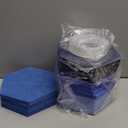 16 Pcs Hexagon Cork Board for Walls with 50 Wooden Push Pins 6.7 x 5.9 in Felt DIY Tiles Notice with Nano Tape Hanging Bulletin Board for Home Photo Office Memo Note(Ocean)