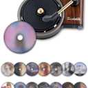 Record Player Car Air Freshener Vent Clip with 15pcs Refill Pads, Retro Floral Aromatherapy Diffuser for Taylor Merch Gift, Air Freshener Car Decor Accessories, Music Lovers Gifts