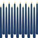 Navy Blue Taper Candles for Home Decoration, 20 Pack 10 Inch Unscented Dripless Candlesticks for Dinner Party