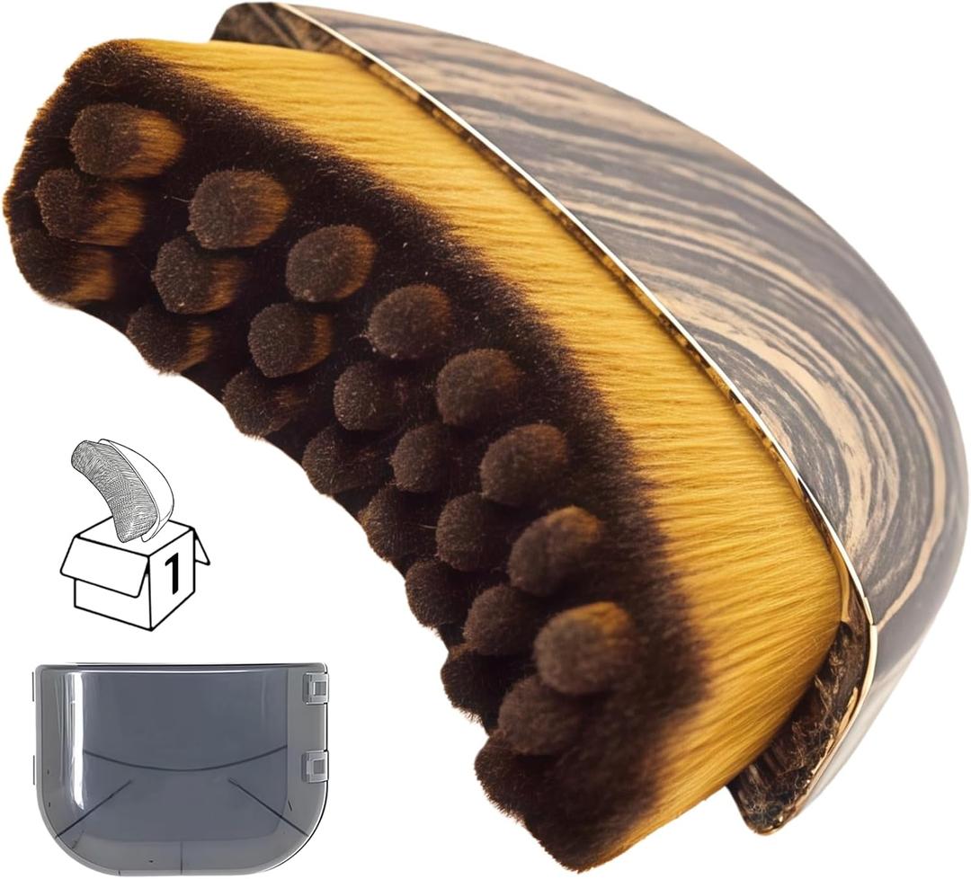 2 x 1/2 PCS Lymphatic Contour Face Brush - Facial Gua Sha Lymphatic Drainage Massager for Lifting & Sculpting, Soft Bristles for Natural Makeup, Waterproof & Easy Clean (1Pcs Contour Face Brush)