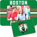 2 x Rico Industries NBA Unisex NBA Basketball Stripes Magnetic Picture Frame (5"x6.75") & Magnet Combo Set - Home Dcor (Green)