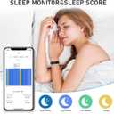 Fitness Tracker, Fitness Watch with 24/7 Heart Rate, Blood Pressure, Sleep Tracking, Calories, Activity Tracker with 1.1" AMOLED Screen, Waterproof Step Tracker for Android iPhones Women Men, Black