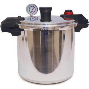 T-fal Pressure Cooker Aluminum Pressure Canner, 22 Quart, 3 PSI Settings, Cookware, Pots and Pans, Large Capacity, Cooling Racks, Recipe Booket, Canning Vegetables, Meats, Poultry, Seafood, Silver (22 Quarts)