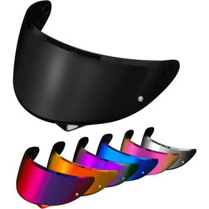 PSLER HJ-34P Visor - HJ-34P Visor Tinted C10 Helmet Visor Pinlock-Ready Face Shield for HJ-34P C10,Deep Black