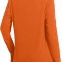 HOTGIFT Womens Tunic Tops Long Sleeve Shirts Fall Winter Casual Crewneck Sweaters Front Twist For Leggings (Orange)