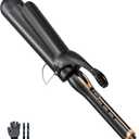 Curling Iron 2 Inch, Large Barrel Curling Iron for Long Hair, 2 inch Curling Irons Ceramic Barrel with Argan Oil Infused, 14 Heat Settings (Gold)
