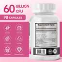 DVO Vaginal Probiotics for Women,pH Balance,60 Billion CFU with Prebiotics & Lactobacillus,Healthy Odor, Yeast Balance & Flora Support for Immune Health 90 Count