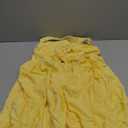 Womens Strapless Mini Dress Twist Knot Front Cut Out Babydoll Dress Smocked Backless Ruffle Hem Tube Dresses (Large, Yellow)