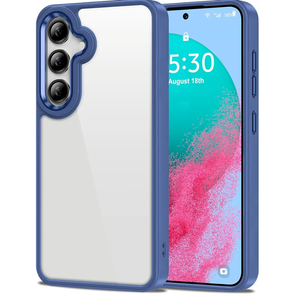 HOOMIL Case for Samsung Galaxy S24+ Plus 6.7-Inch, Non-Yellowing, Drop Protection, Anti-Scratch Transparent Hard Back Phone Cover - Light Blue