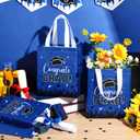 Shinylin 24 Pcs Graduation Gift Bags 2026 Reusable Graduation Bags Bulk with Handles, Nonwoven Congrats Grad Party Favor Tote(Royal Blue)