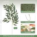 12pcs Artificial Italian Ruscus Greenery Stems 21" Faux Greenery Picks Silk Willow Leaves Stems Hanging Spray for Wedding Arch Bridal Bouquet Table Centerpieces Crafts Vase Filler Home Decor