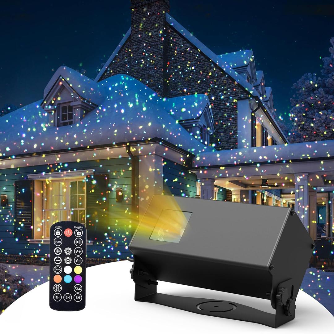 AIRIVO Outdoor Laser Lights Projector, 5 Color Motion Firefly Lights Star Show Projection Light, Christmas Projector Light with Remote Control for Holidays Halloween Decoration Home, Garden, Patio