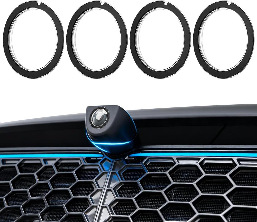 4PCS Lens Guard Compatible with Tesla Cybertruck/Model Y Juniper/Model S/Model 3 2025 2026,PC Protective Cover for Front Bumper Camera,For Model Y Juniper/S/3/Cybertruck accessories