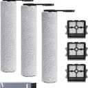 Roller Brush and Filter Replacement Compatible with Tineco Floor ONE Stretch S6 /i5 Stretch /i6 Stretch/Swtich S6 /S7 Stretch /S9 Artist Wet Dry Cordless Vac Cleaners Cordless Vacuum Cleaners