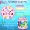 Baby Toys 6-12 Months - Musical Light Up Rotating Toys, Pink Ocean Projector for Infant 9-12-18 Month, Learning Visual & Hearing & Crawling Skill, Birthday Gifts for Toddler Boys Girls 1 2 3 Years Old