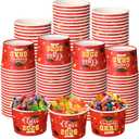 Nuanchu 100 Pack 9 oz Graduation Ice Cream Cups, Congrats Grad Disposable Dessert Bowls, Class 2026 Paper Snack Soup Cups for Hot or Cold Food Graduate Party Supplies(Class 2026,Grad Red)