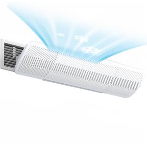 QIANDAHOM-AC Air Vent Deflector for Central Air Conditioner's Register and Grille, Adjustable Angle and Length Ceiling Vent Deflector, High Efficiency Purification Filter Cotton, Fit 35 to 47 in