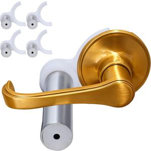Pet Proof Door Lever Lock, Door Handle Lock Child Safety, No Adhesive Baby Proofing Door Handle Lever for Toddlers Cats Dogs (White)