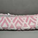 Ompaa Ultra Soft Shaggy Rugs Memory Foam Bedroom Carpet, Pink 4 x 6 Feet, Plush Geometric Textured Area Rugs for Living Room Couch Dorm Bedside Kids Girls Teens Room Nursery Decor Floor Mat (4x6 Feet)