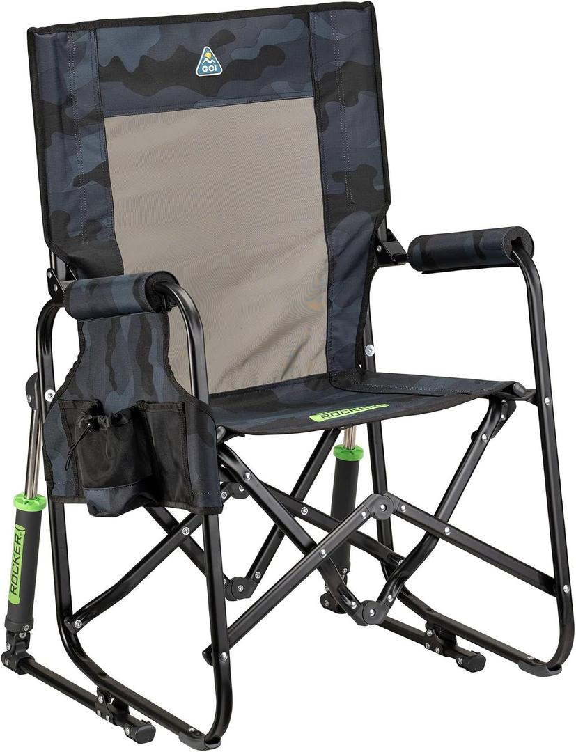 GCI Outdoor Stowaway Rocker - Stealth Camo, 1.98 Ft X 2.03 Ft X 3.22 Ft