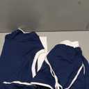 Womens 2 Piece Skort Set 2026 Color Block Short Sleeve Top Drawstring Skort Matching Sets Casual Lounge Summer Outfit (Small, Navy)