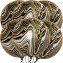 KatchOn, Big Marble Balloons - 22 Inch, Pack of 6 | Round 4D Marble Black and Gold Balloons for Graduation Decorations 2026 | Mylar Balloons For Birthday, Baby Showers