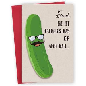 2 x Funny Father's Day Card, Happy Fathers Day Gift for Dad GrandpaHilarious Fathers Day Card from Daughter Son Kids