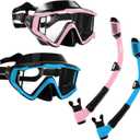 Aegend Snorkeling Gear for Adults Youth Kids, Snorkel Mask with Top Dry Valve - Panoramic View Anti-Leak and Anti-Fog with Mesh Bag for Snorkeling, Scuba Diving, Freediving & Swimming