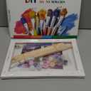 JOOZ Paint by Numbers Kit for Adults with Frame Sakura Paint by Number with Easel Tree Adult Paint by Number Kits Framed Canvas Mountain Waterfall Oil Painting Kits for Gift Home Wall Decor 8x12 Inch (Landscape)