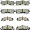 D785 D834 Front Rear Ceramic Brake Pads Sets Fit For Cadillac Escalade ESV/EXT,For Chevy Avalanche 1500/Silverado 1500/Suburban 1500/Tahoe,For GMC Sierra 1500/Yukon/Yukon XL 1500