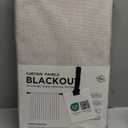 100% Blackout Shield Linen Blackout Curtains for Bedroom 90 Inches Long, Back Tab/Rod Pocket Living Room Drapes, Thermal Insulated Blackout Curtains 2 Panels Set, 50" W x 90" L, Cream