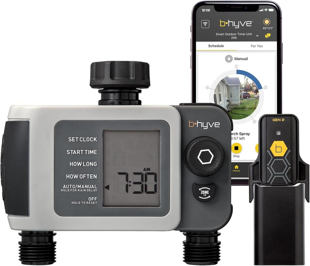 Orbit 24637 B-hyve XD 2-Port Smart Hose Watering Timer with Wi-Fi Hub