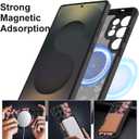 ZIYE Magnetic Case for Samsung Galaxy S25 Ultra 6.9 Inch [Compatible with MagSafe] Hard PC and Soft TPU Case with Cherry Blossom Pink Floral Anti-Scratch Shockproof Protection Phone Cover for Women