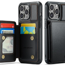 Vinich for iPhone 13 Pro Max Wallet Case with Card Holder, RFID Blocking Credit Slots Kickstand Shockproof Phone Cover Fit for iPhone 13 Pro Max 6.7" Black