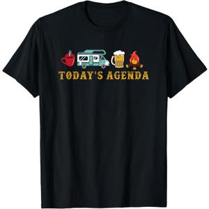 RV Camping Lover Agenda T-Shirt, Size Small