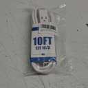 DEWENWILS 360° Rotating Flat Plug Extension Cord, 10FT Extension Cord Rotating Plug, 3 Prong 16/3C Grounded Flat Power Cable for Indoor Narrow Space, 13A/125V/1625W SJT-3, White for Christmas