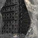 Black Plastic Woven Storage Baskets, 6-Pack Weave Basket Organizer for Kitchen Office Bathroom