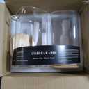 Unbreakable Glass Jars with Airtight Lids and Spoons, 2Pcs Overnight Oats Containers with Lids and Spoons, Glass Food Storage Containers for Coffee Beans, Flour, Sugar, Cookie, Pasta