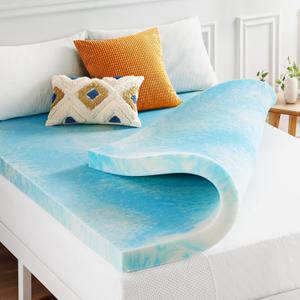 Twin 3 Inch Foam Mattress Topper Blue 74"x37.5"x3"