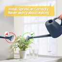Watering Can for Indoor Plants, Small Watering Cans for House Plant Garden Flower, Long Spout Water Can for Outdoor Watering Plants 1. 8L 1/2 Gallon (Blue)