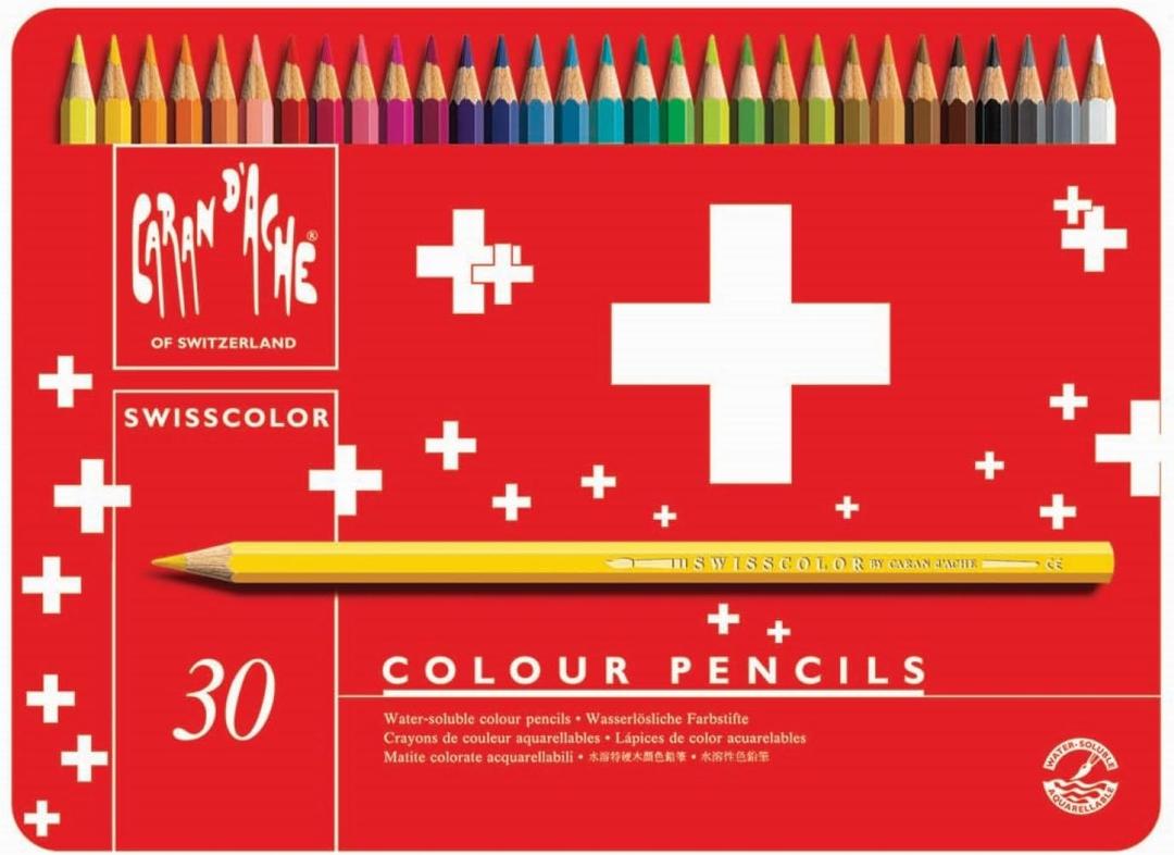 CREATIVE ART MATERIALS Swisscolor Pencils Metal Box, Set of 30 (1285.730)