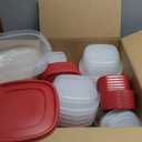 Rubbermaid 60-Piece Food Storage Containers with Lids, Microwave and Dishwasher Safe, Red Color, Ideal for Meal Prep and Pantry Storage