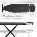Ironing Board 48x15, Wide Heavy Duty Full Size Iron Board with Retractable Iron Rest, BlissBoard Sturdy Frame with Ultra Thick Padding, Heat-Resistant Cover, Height-Adjustable