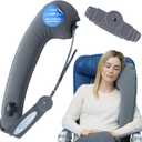 TRAVELREST Ultimate Inflatable Neck Support & Body Pillow - Airplane Pillow for Long Flight Comfort, Travel Essentials, Sleeping Accessories, Headrest Support Seat for Car (Grey)
