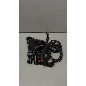 Dog Belt Harness Leash - No Pull Dog Harness With 3M Reflective Oxford Fabric Vest - Easy Control Dogs - Includes Heavy Duty 5Ft Dog Leash (Medium, Black)